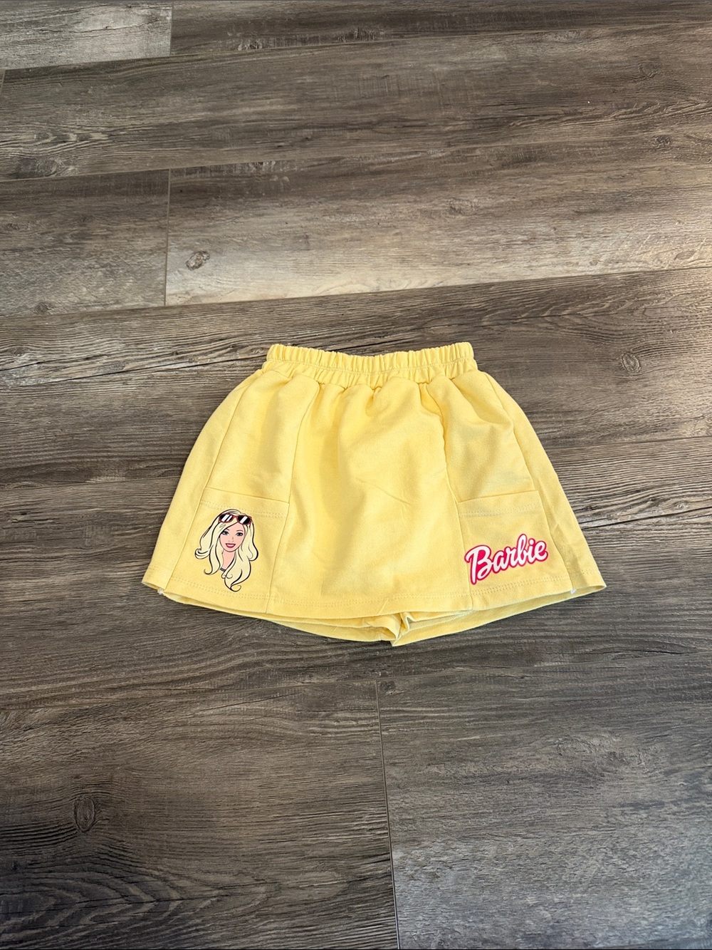 Barbie Yellow Girls' Skort with Logo Patch